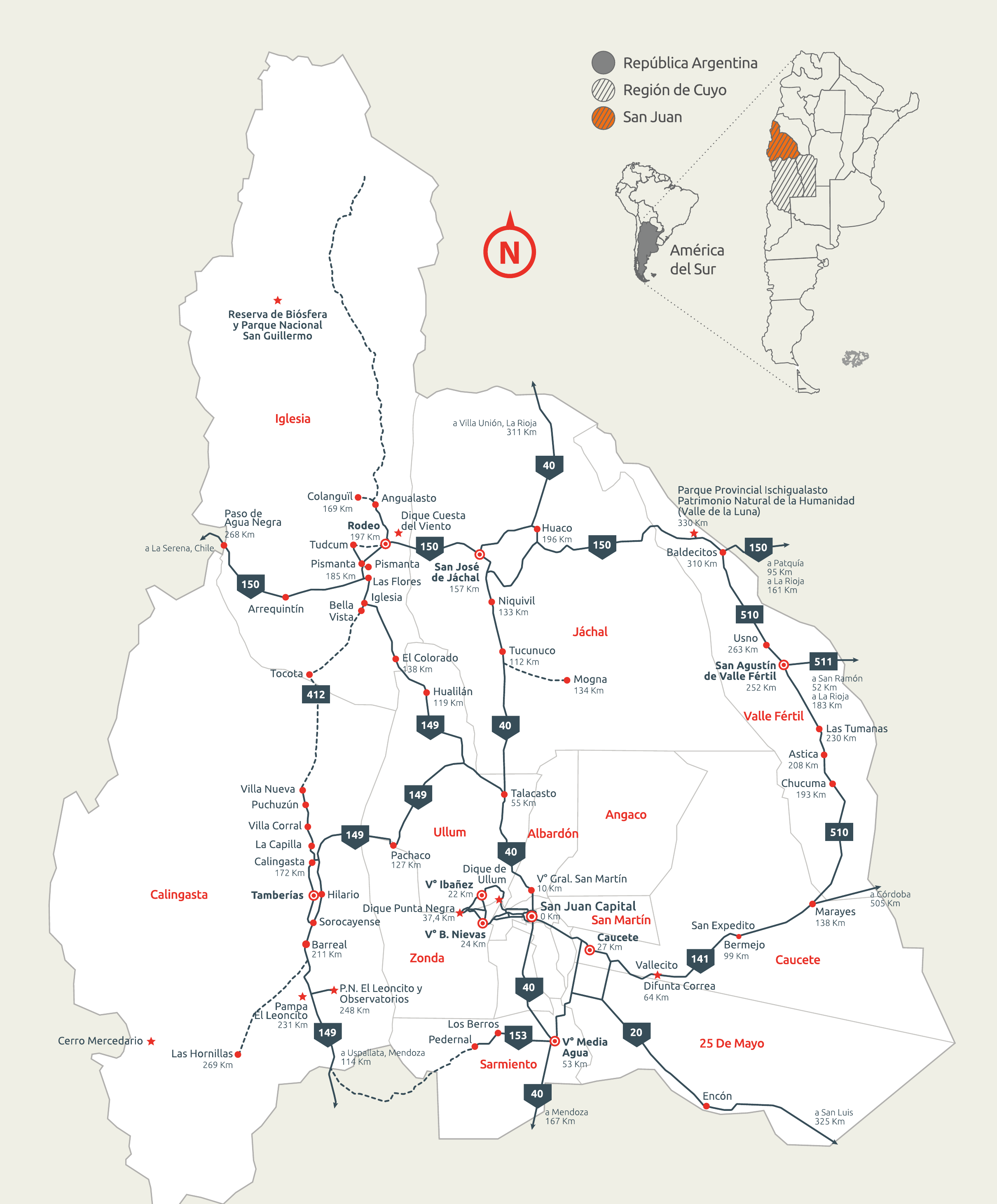 Mapa de la Provincia de San Juan